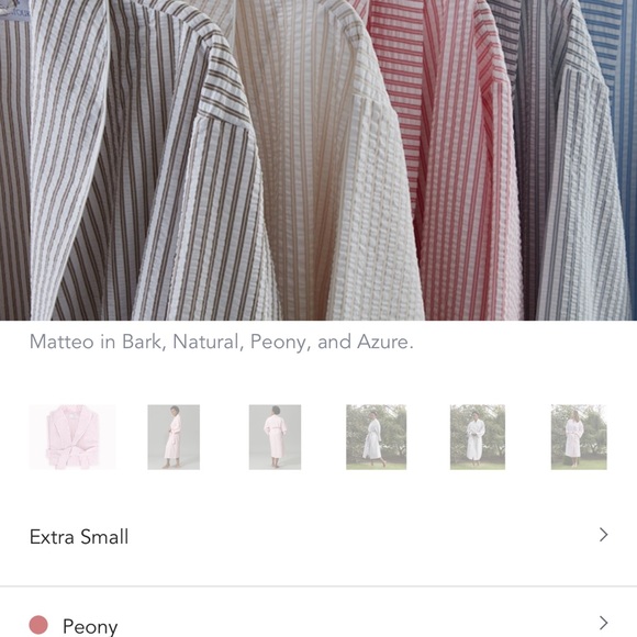 Matouk Women's Striped Robes in PINK and 1 in blue! - Picture 2 of 10